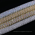 Crystal Cup Rhinestone apliques de recorte para nupcial Crystal Sash Wedding Belt